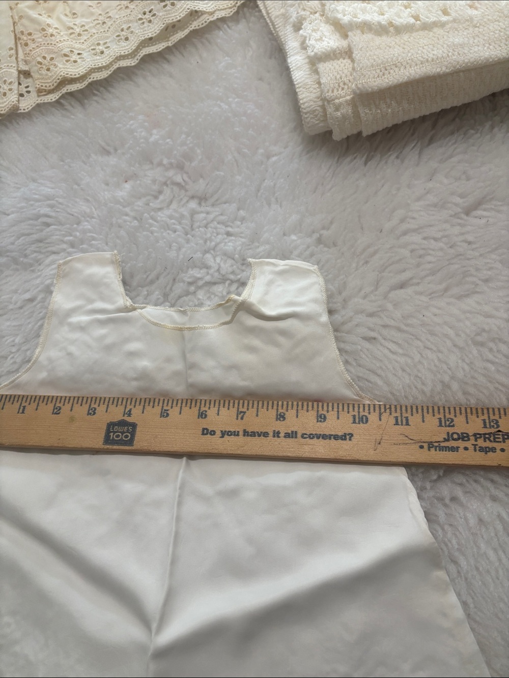 Baby Girl Ivory Lace Eyelet Dress & Bonnet Set | Northbury Textiles | NWT - Picture 12 of 13